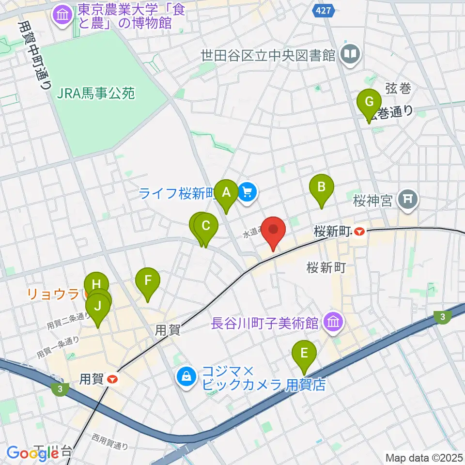 桜新町NEIGHBOR周辺のホテル一覧地図