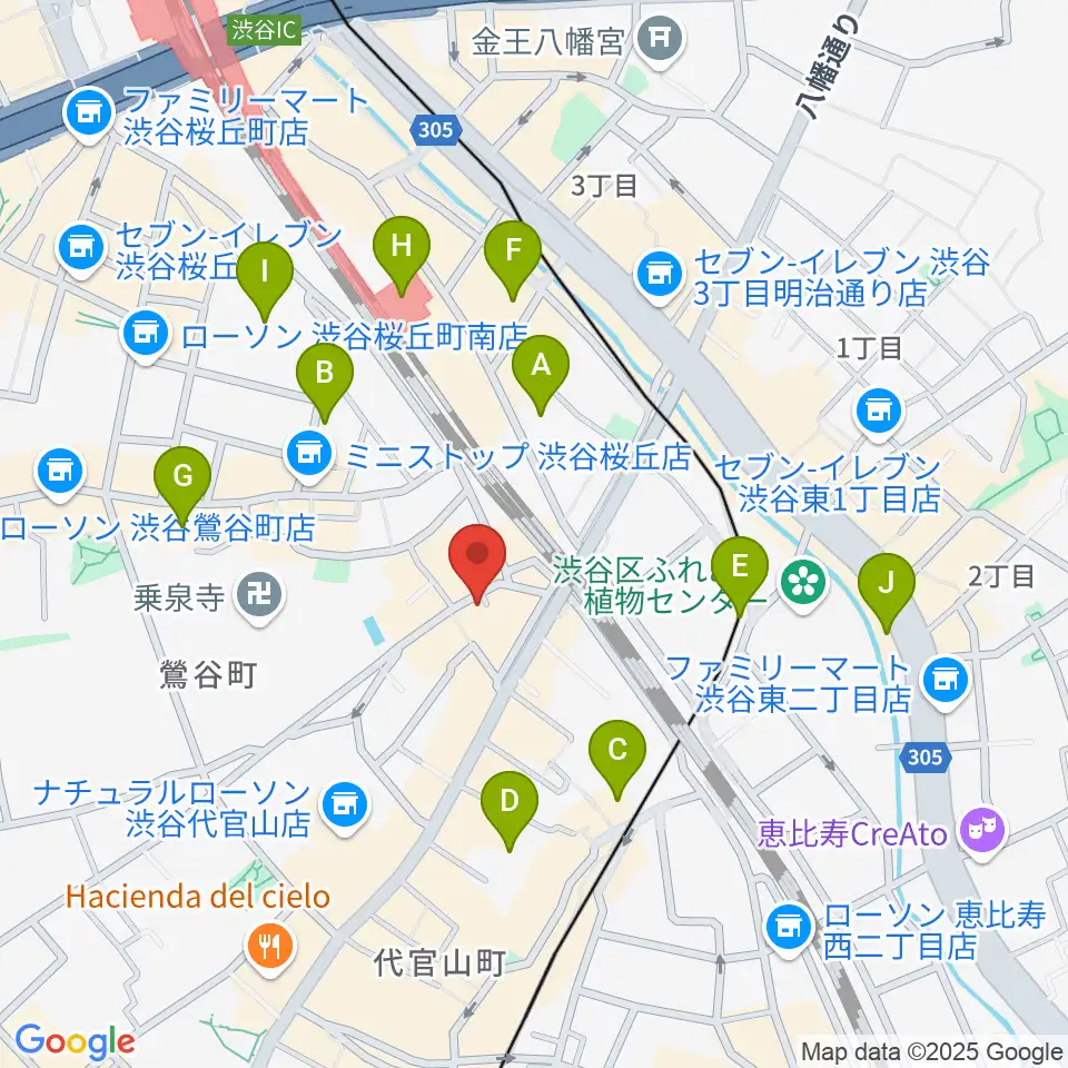 代官山スペースオッド周辺のホテル一覧地図