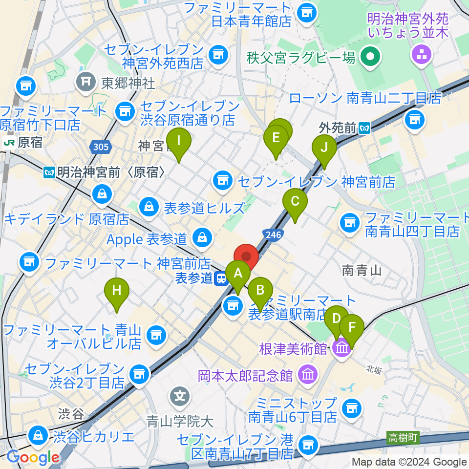 WALL&WALL周辺のホテル一覧地図