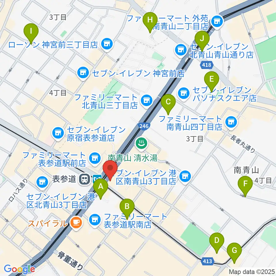 WALL&WALL周辺のホテル一覧地図