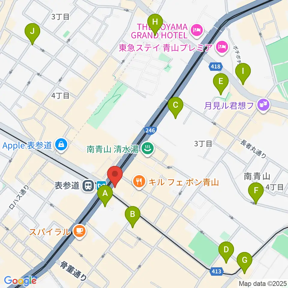 WALL&WALL周辺のホテル一覧地図