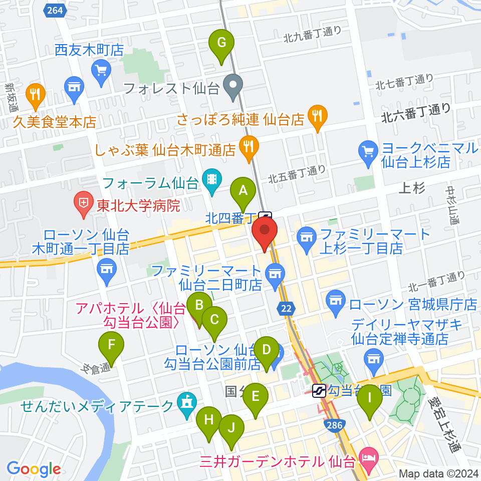 スタジオソルファ周辺のホテル一覧地図