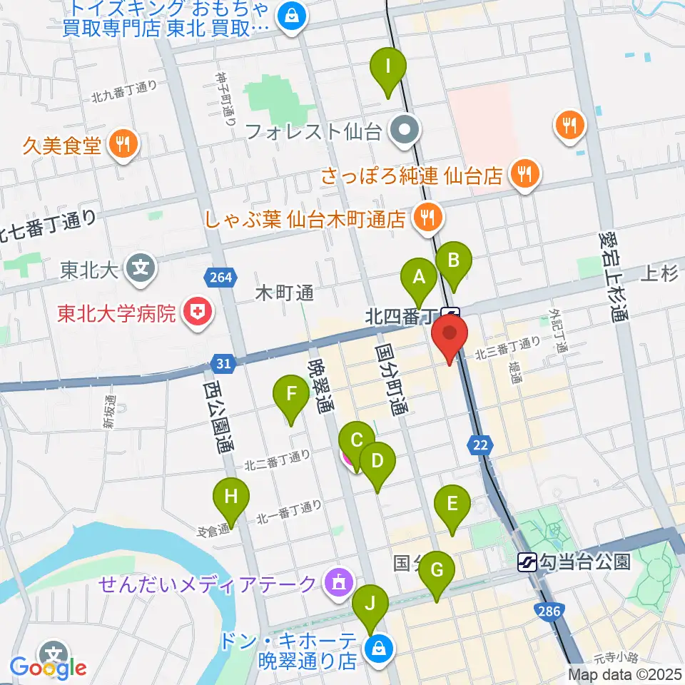 スタジオソルファ周辺のホテル一覧地図