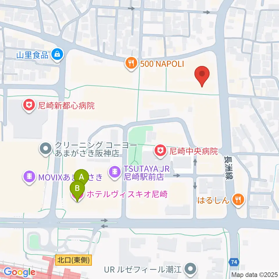 アール・エイチ・ワイ尼崎スタジオ周辺のホテル一覧地図