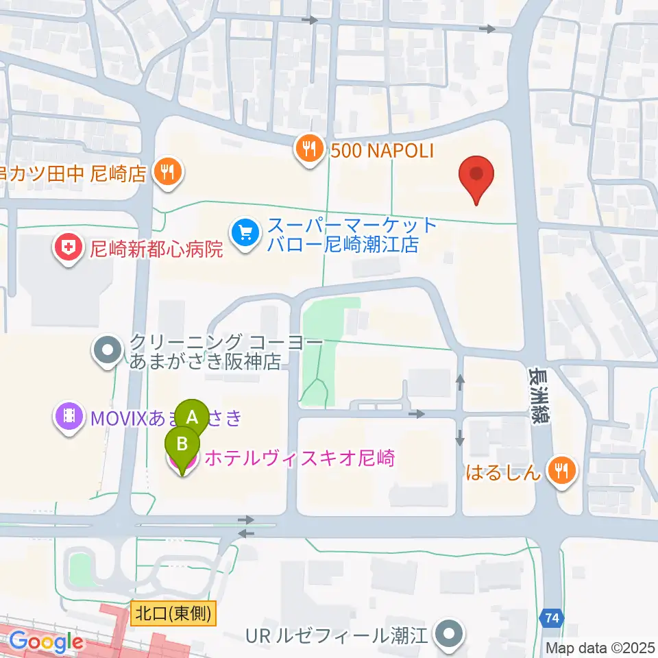 アール・エイチ・ワイ尼崎スタジオ周辺のホテル一覧地図