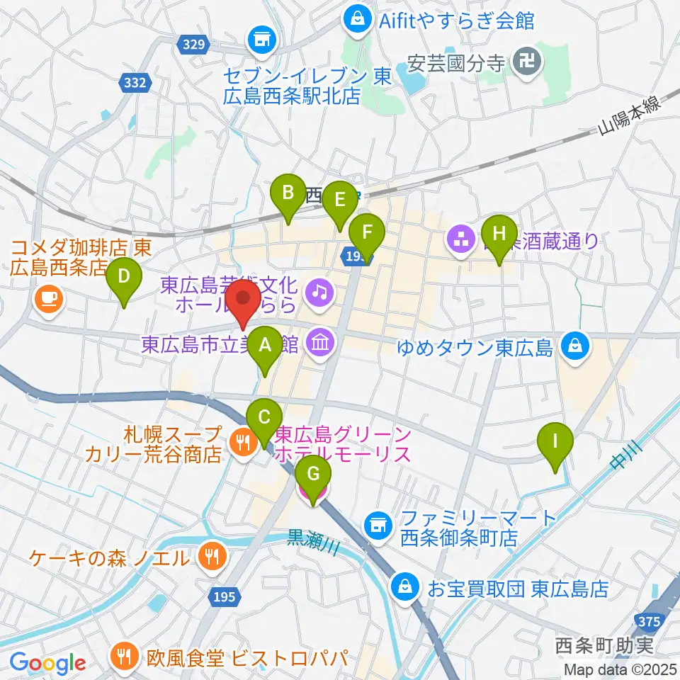 Music Pro Shopセッション西条駅前店周辺のホテル一覧地図