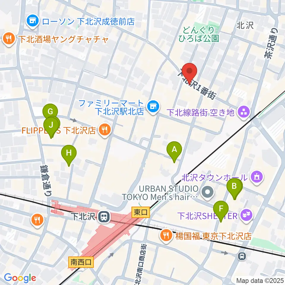 ピアノスタジオノア 下北沢店周辺のホテル一覧地図