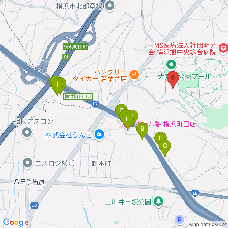 打鼓音 和太鼓教室周辺のホテル一覧地図