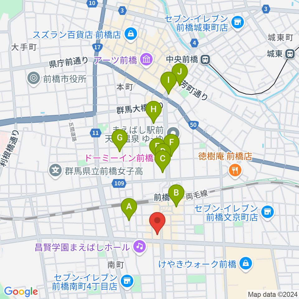 ブラスデコ周辺のホテル一覧地図