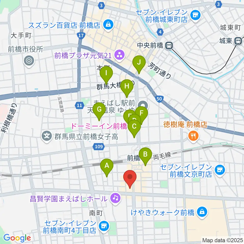 ブラスデコ周辺のホテル一覧地図