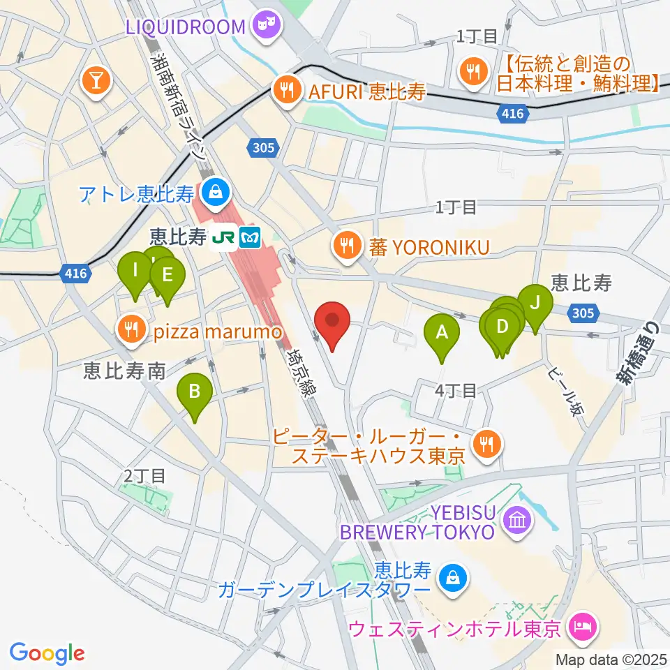 サウンドスタジオノア恵比寿周辺のホテル一覧地図