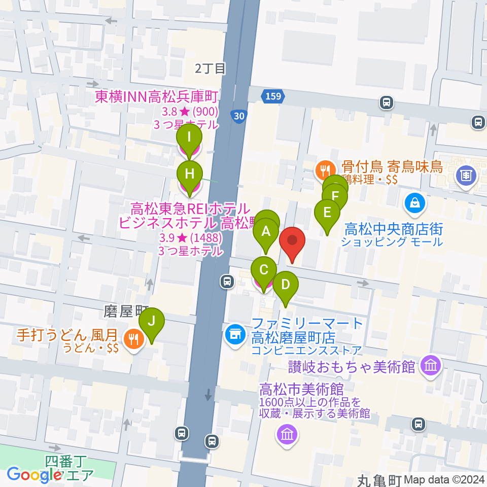 add9 Guitars周辺のホテル一覧地図