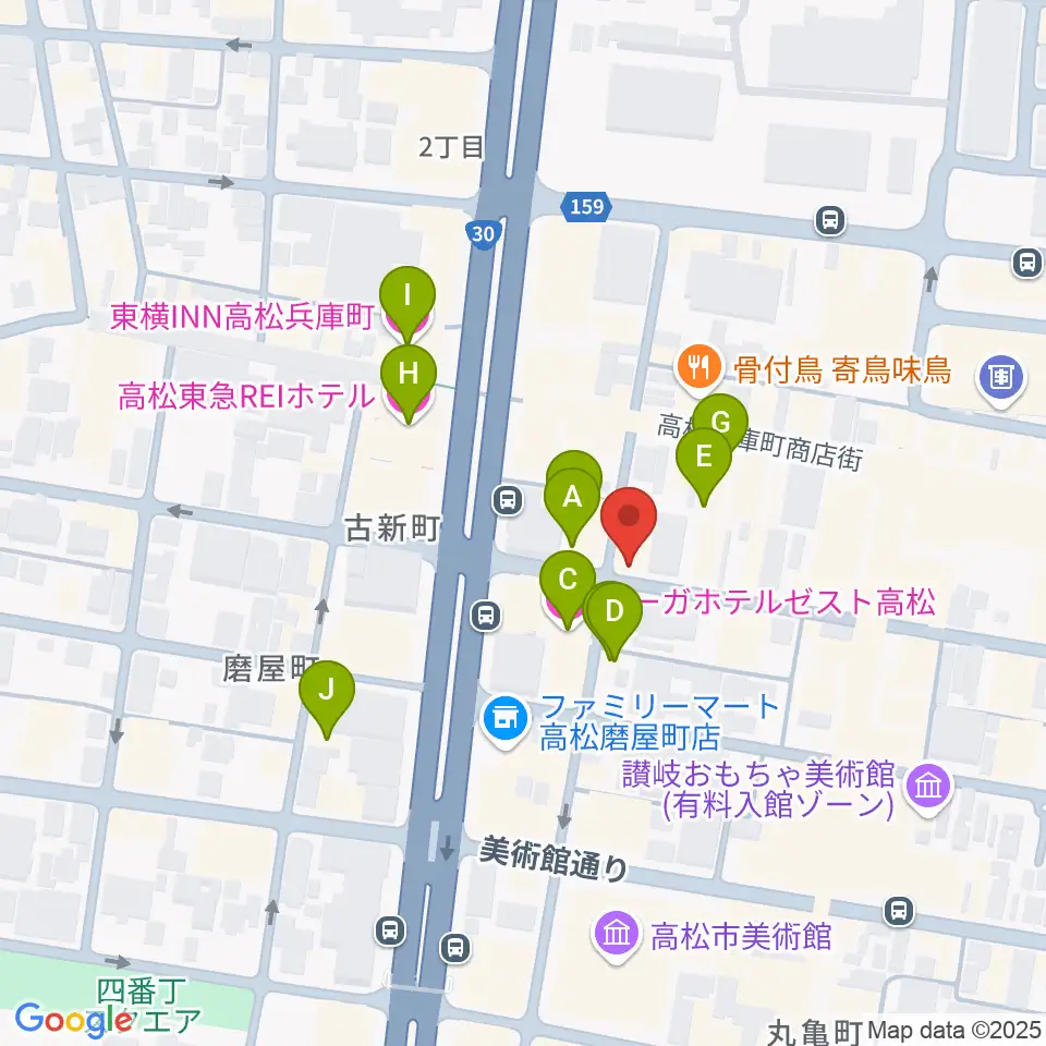 add9 Guitars周辺のホテル一覧地図