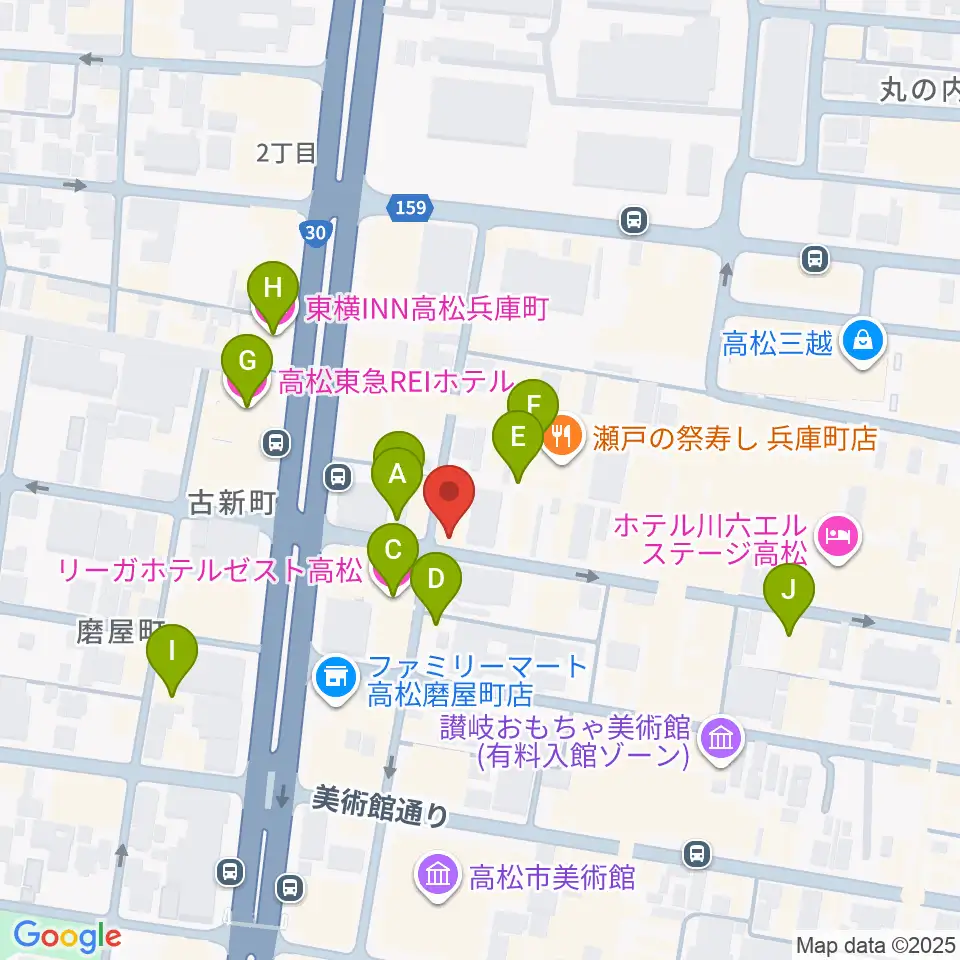add9 Guitars周辺のホテル一覧地図