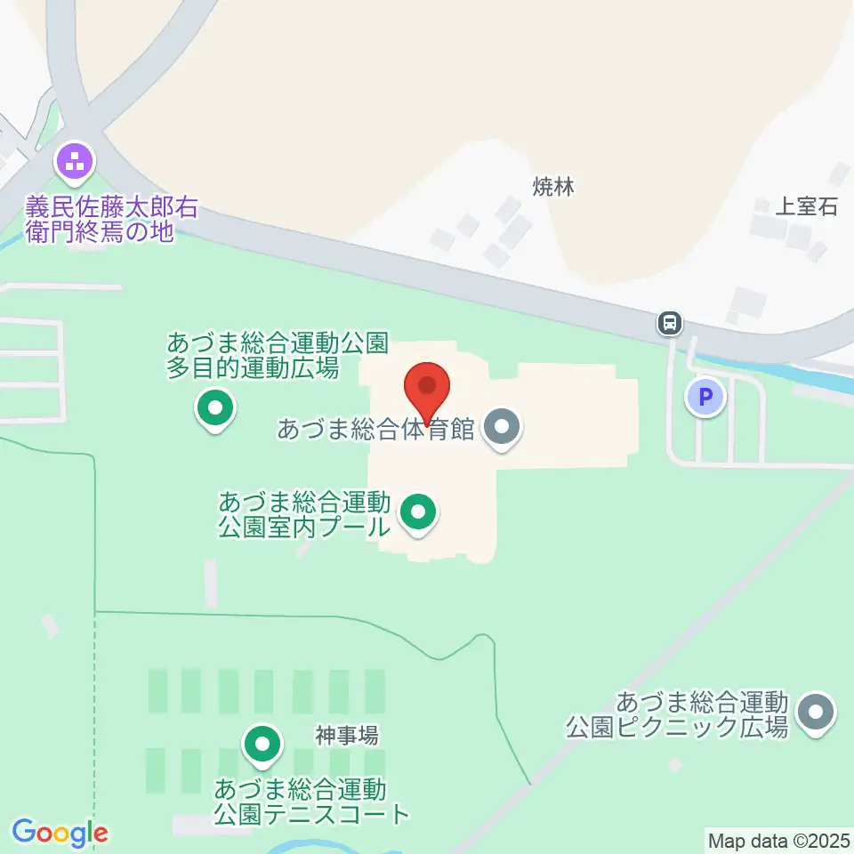 あづま総合体育館周辺のホテル一覧地図