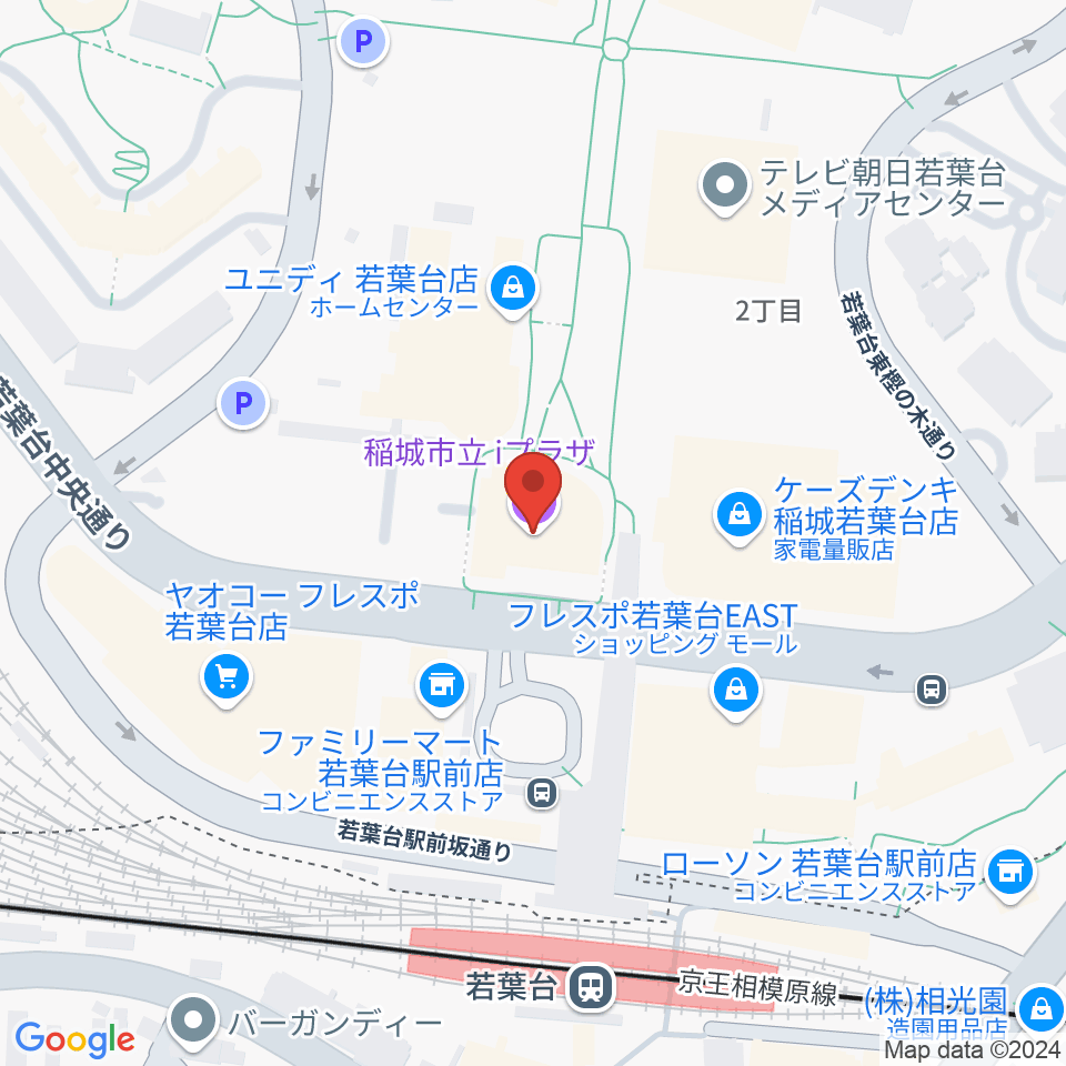 稲城市立iプラザ周辺のホテル一覧地図