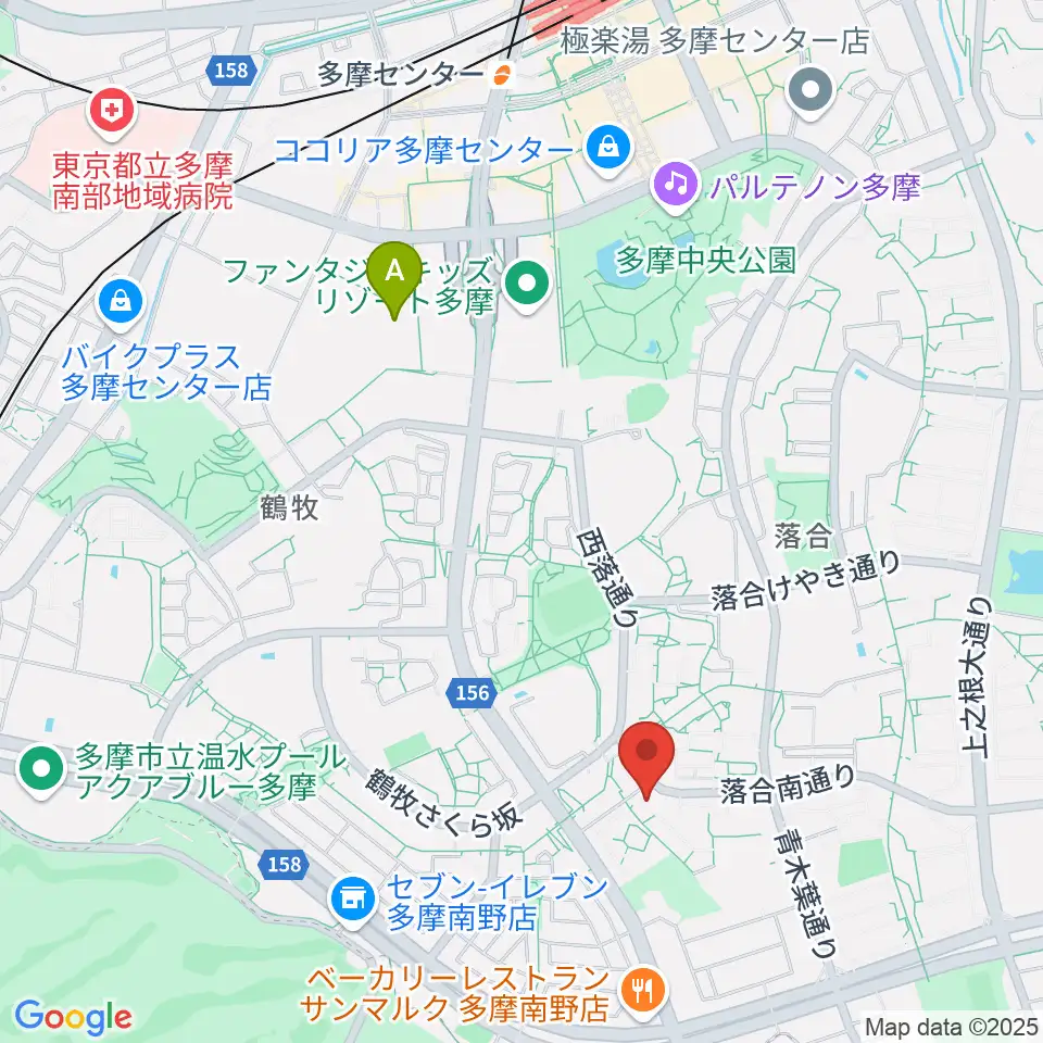 多摩市トムハウス周辺のホテル一覧地図