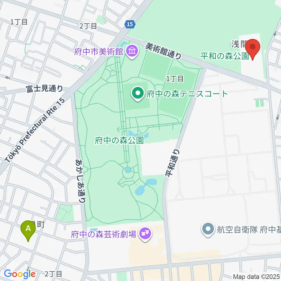 府中市生涯学習センター周辺のホテル一覧地図