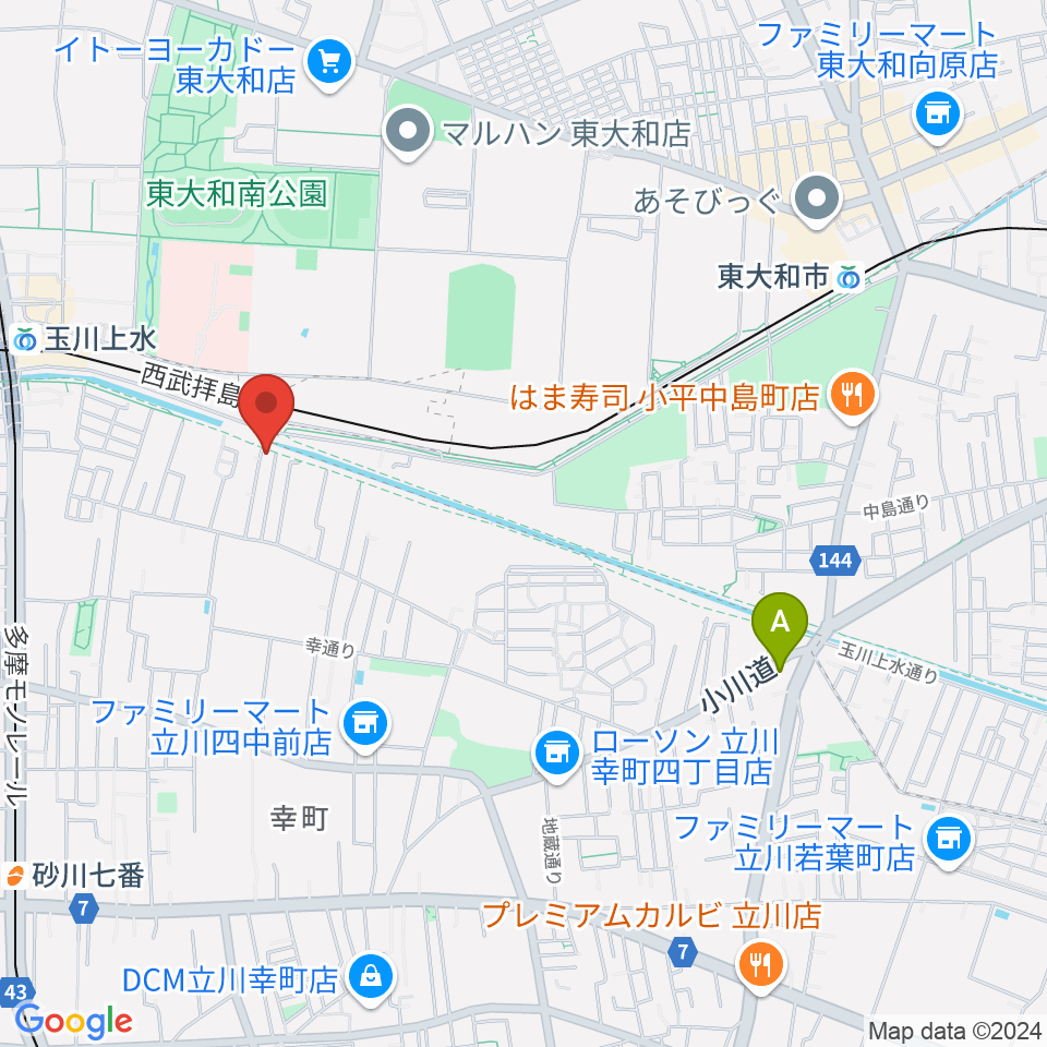 ロバハウス周辺のホテル一覧地図