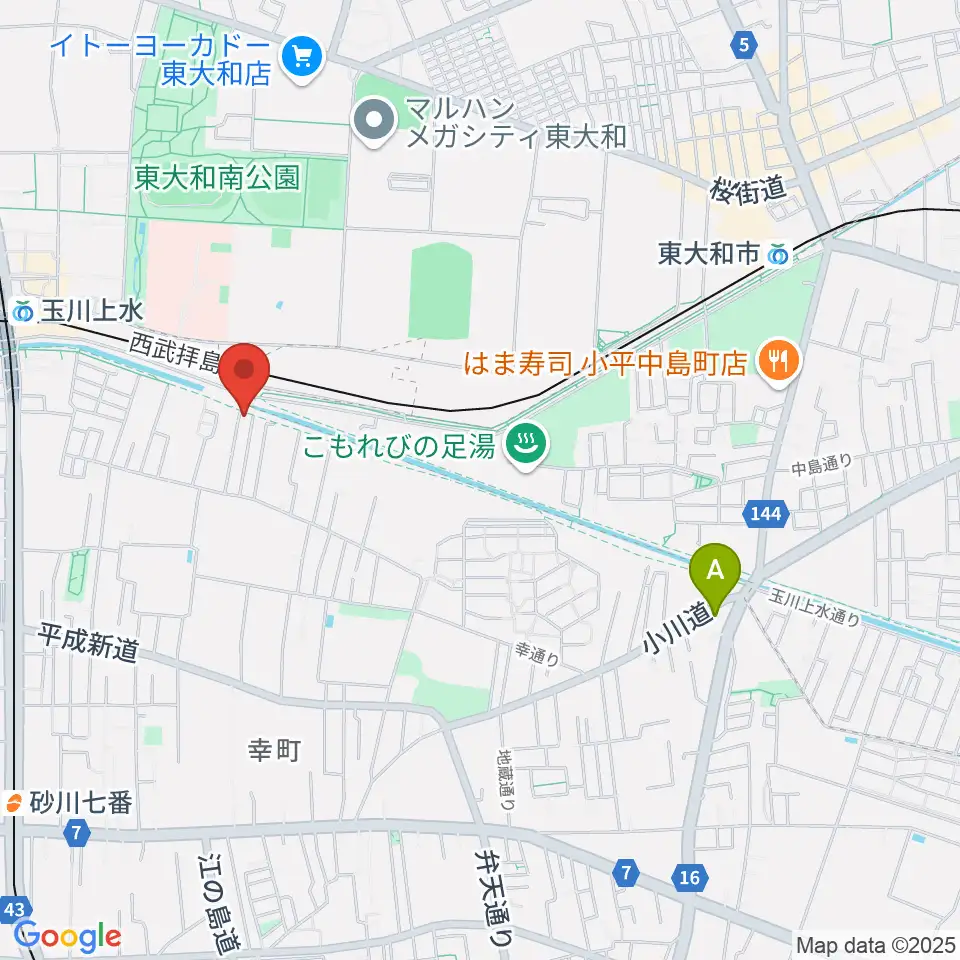 ロバハウス周辺のホテル一覧地図