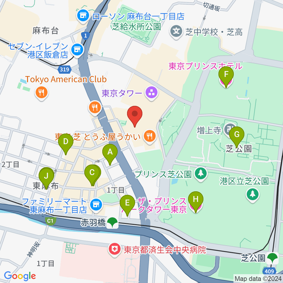 スターライズタワー周辺のホテル一覧地図