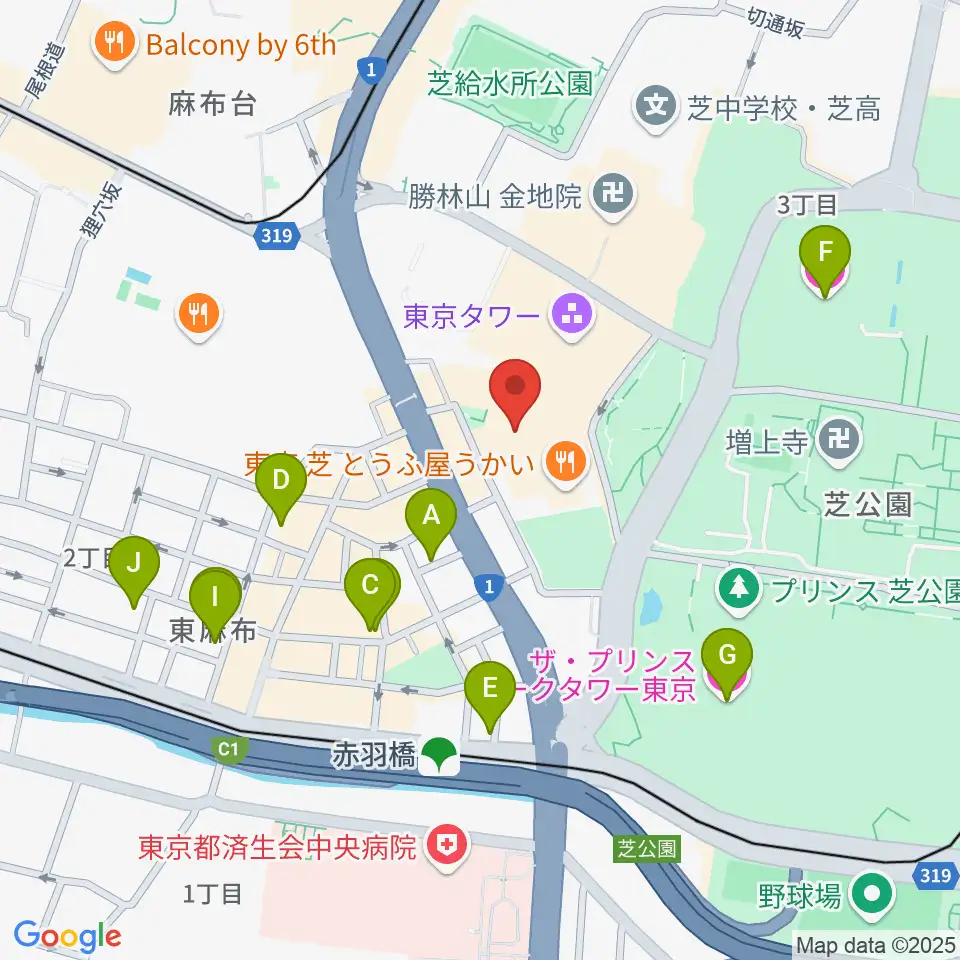 スターライズタワー周辺のホテル一覧地図