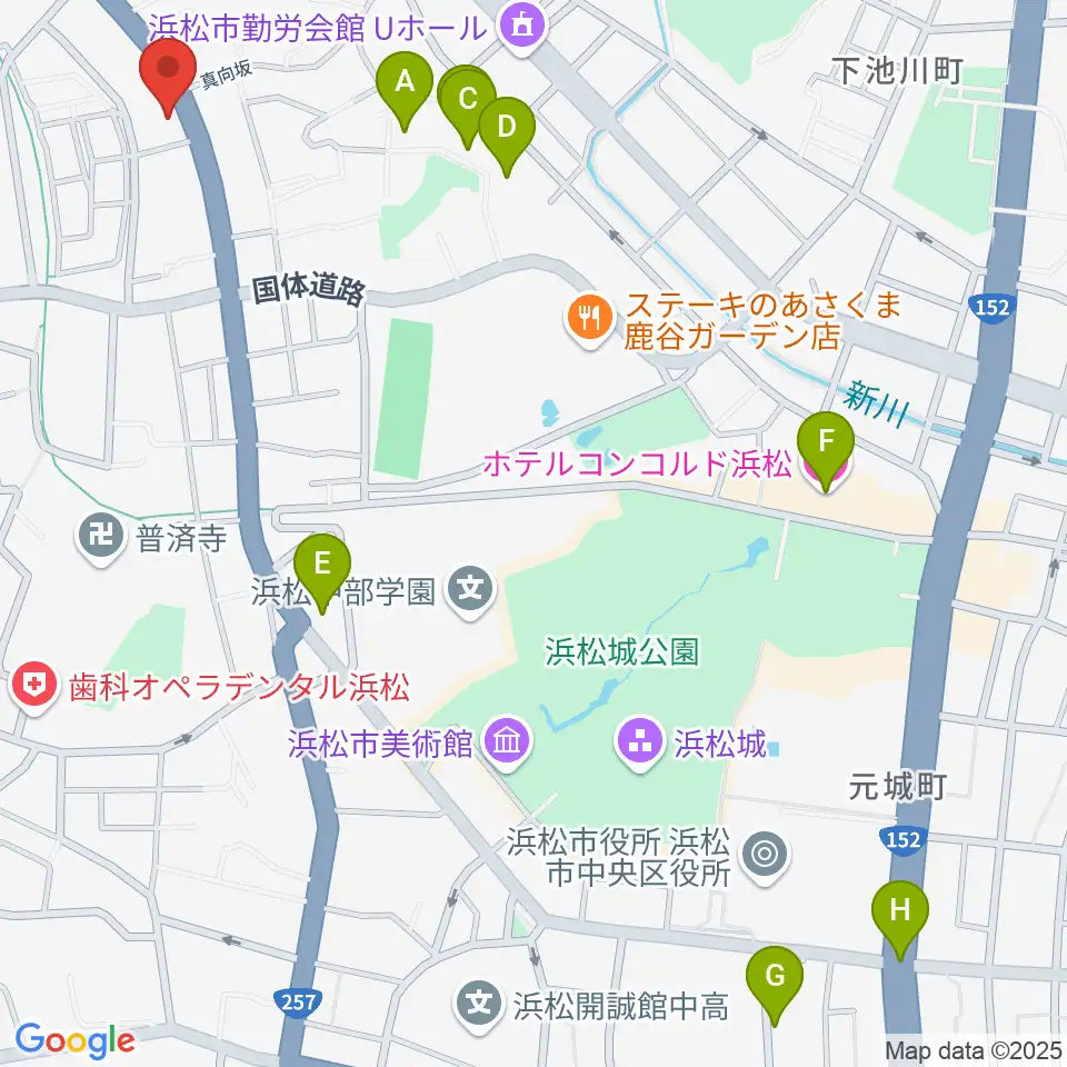 StudioBASIC周辺のホテル一覧地図