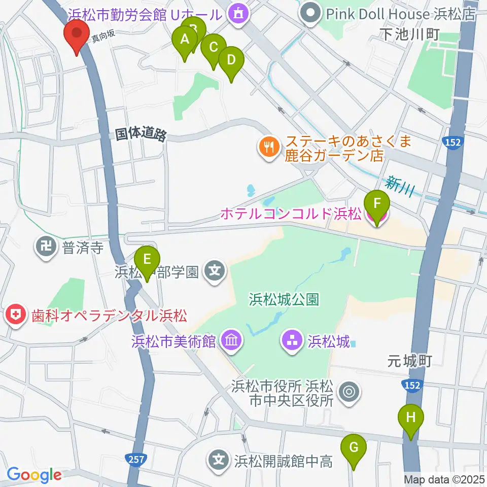 StudioBASIC周辺のホテル一覧地図