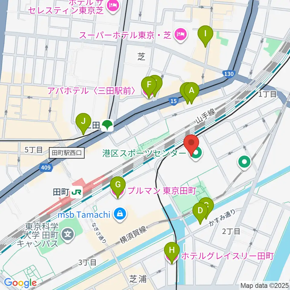 港区立男女平等参画センター リーブラ周辺のホテル一覧地図