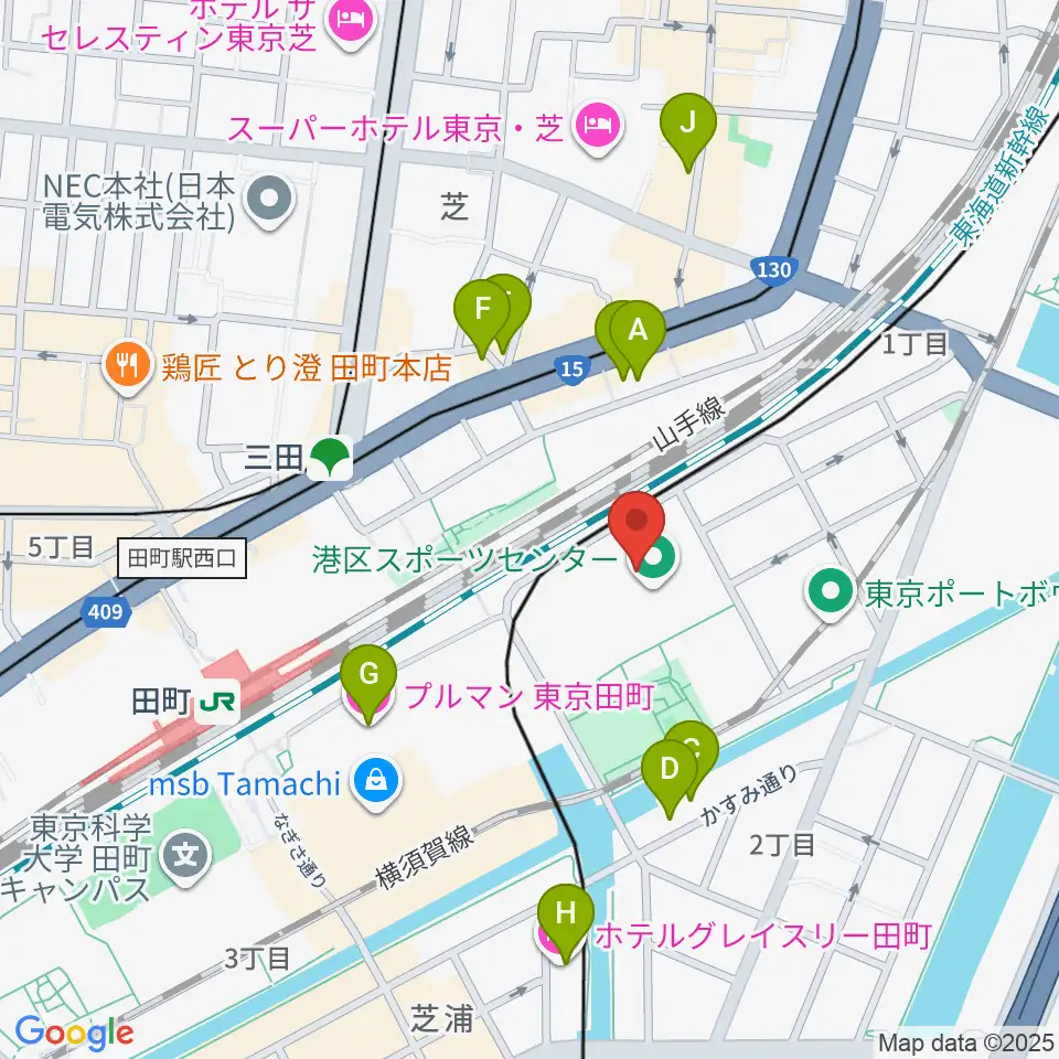 港区立男女平等参画センター リーブラ周辺のホテル一覧地図