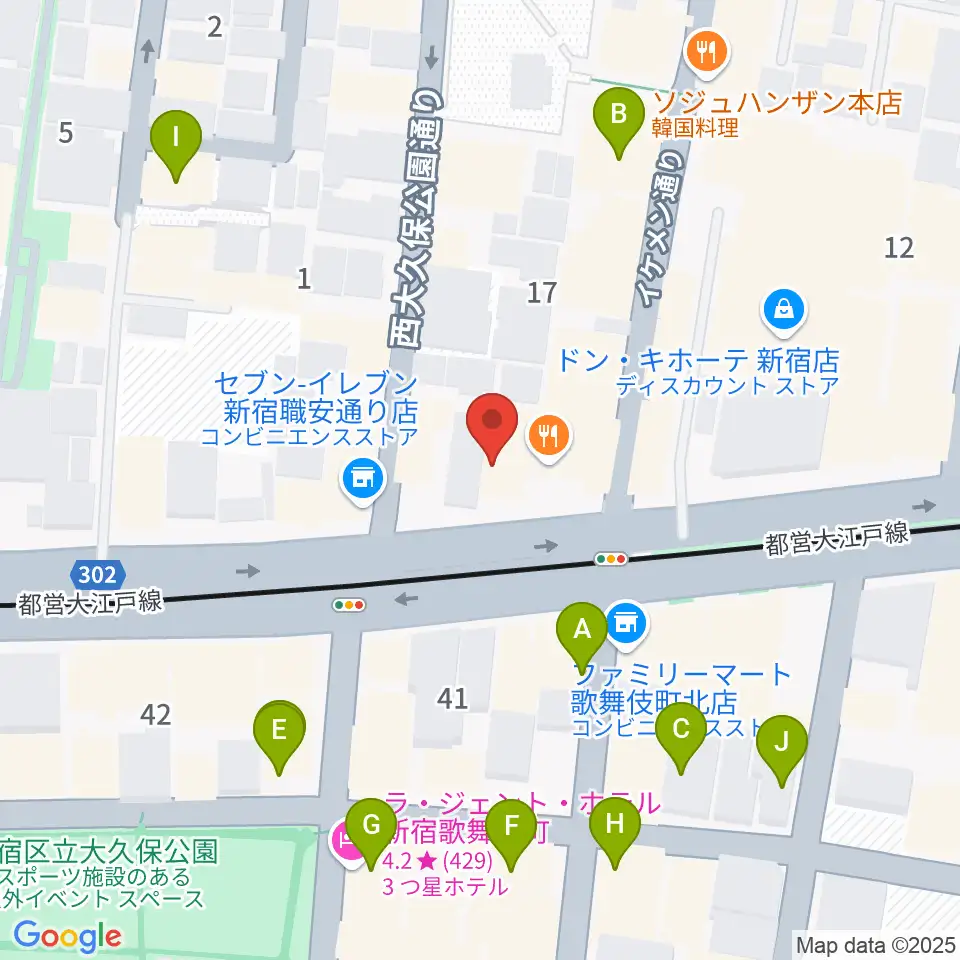 新宿SHOWBOX周辺のホテル一覧地図