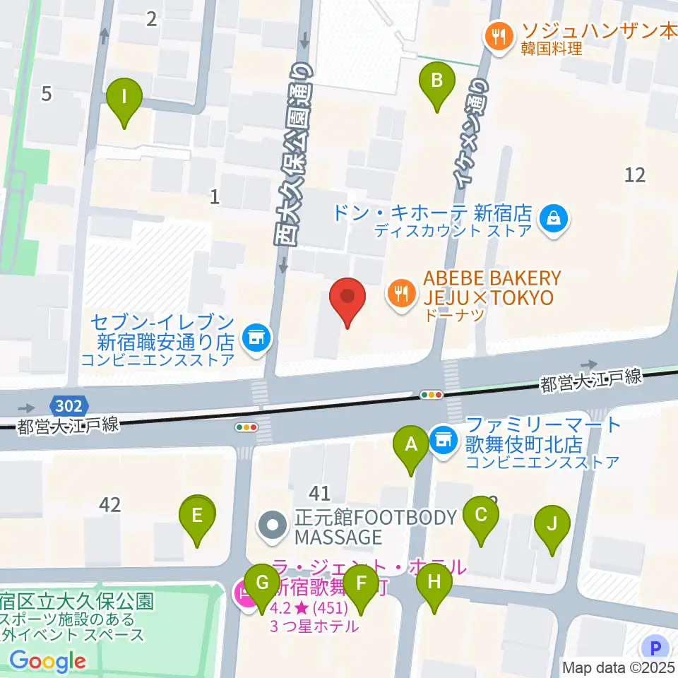 新宿SHOWBOX周辺のホテル一覧地図