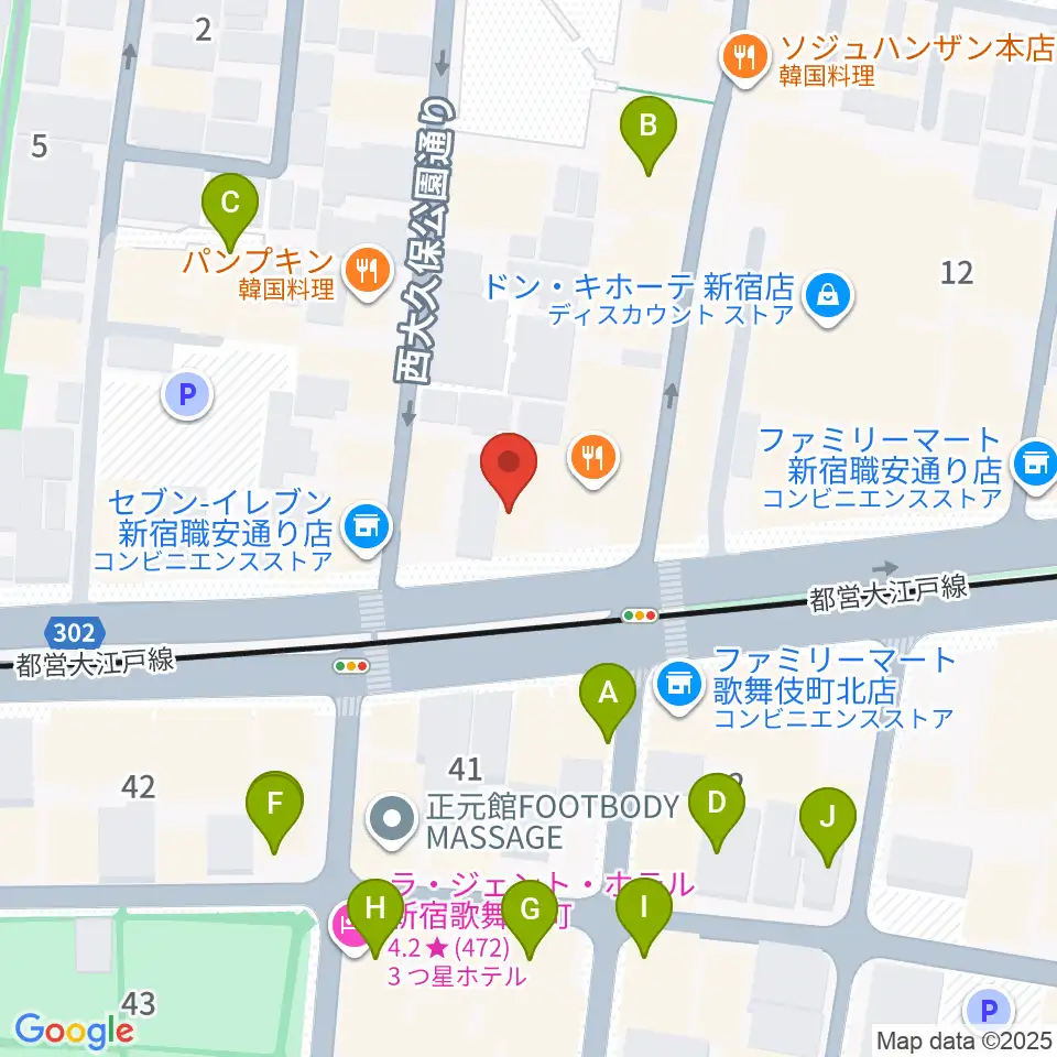 新宿SHOWBOX周辺のホテル一覧地図