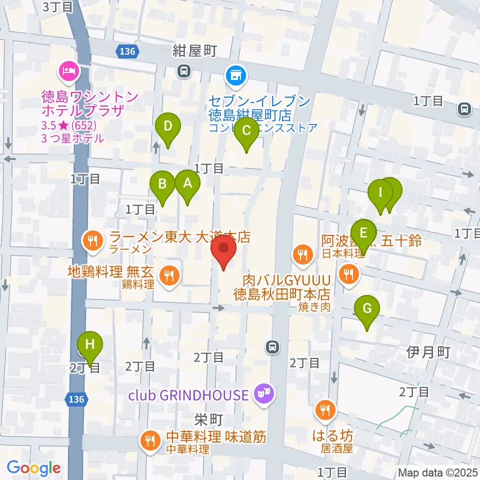 徳島HOT ROD周辺のホテル一覧地図