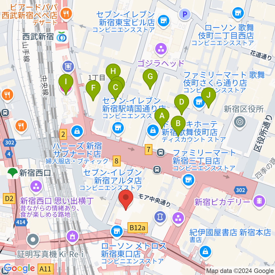 KeyStudio周辺のホテル一覧地図