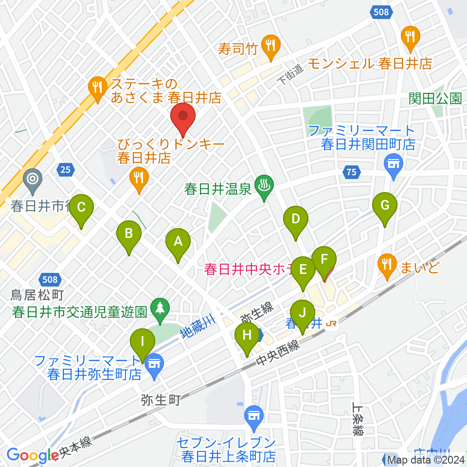 いわま楽器周辺のホテル一覧地図