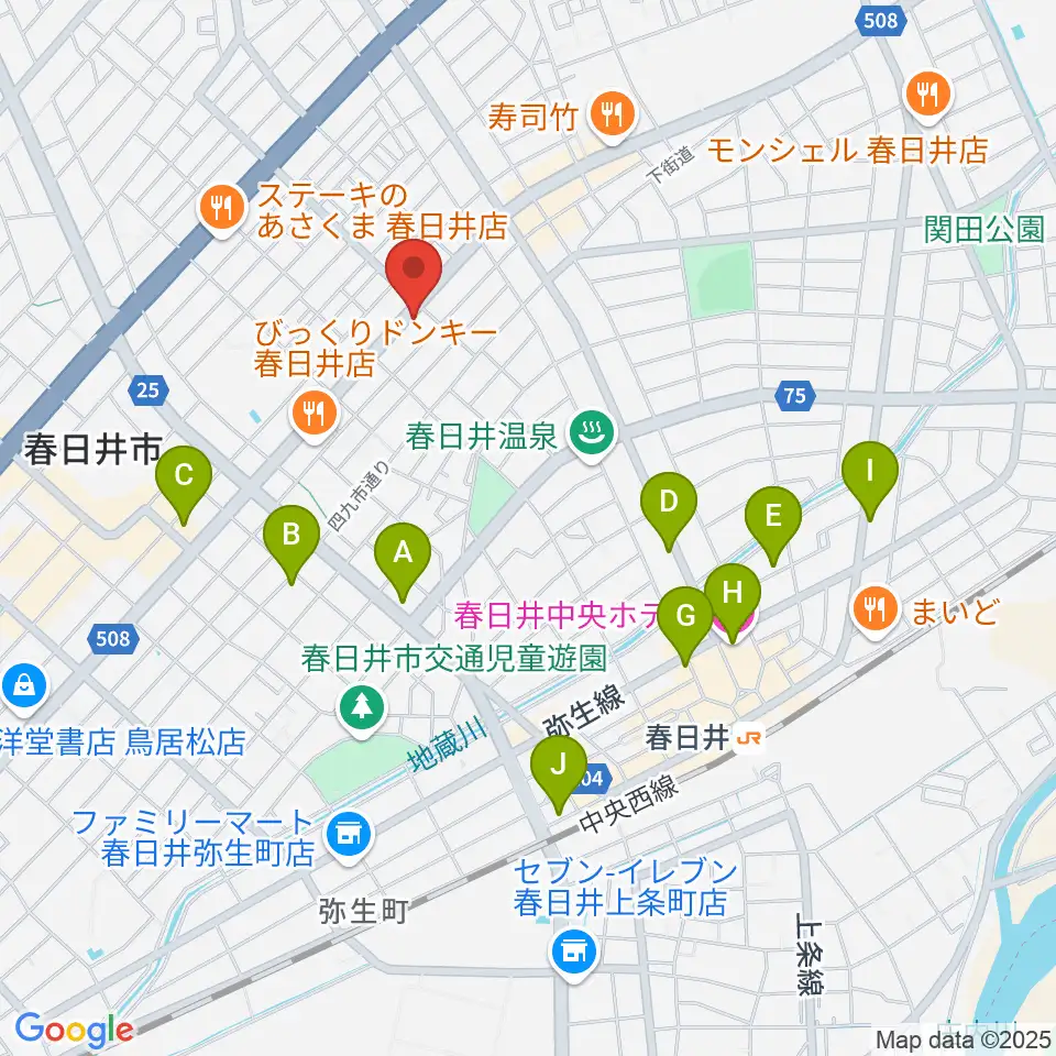 いわま楽器周辺のホテル一覧地図