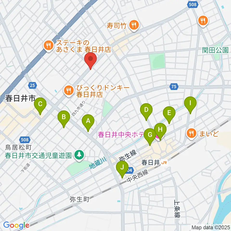 いわま楽器周辺のホテル一覧地図