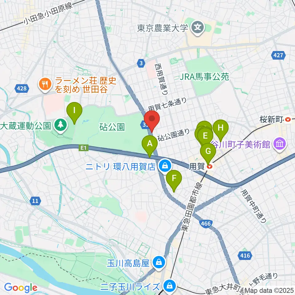 上用賀アートホール周辺のホテル一覧地図