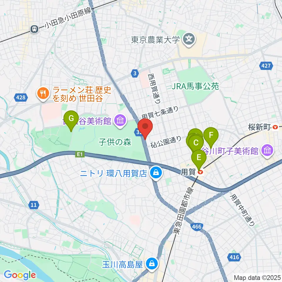 上用賀アートホール周辺のホテル一覧地図