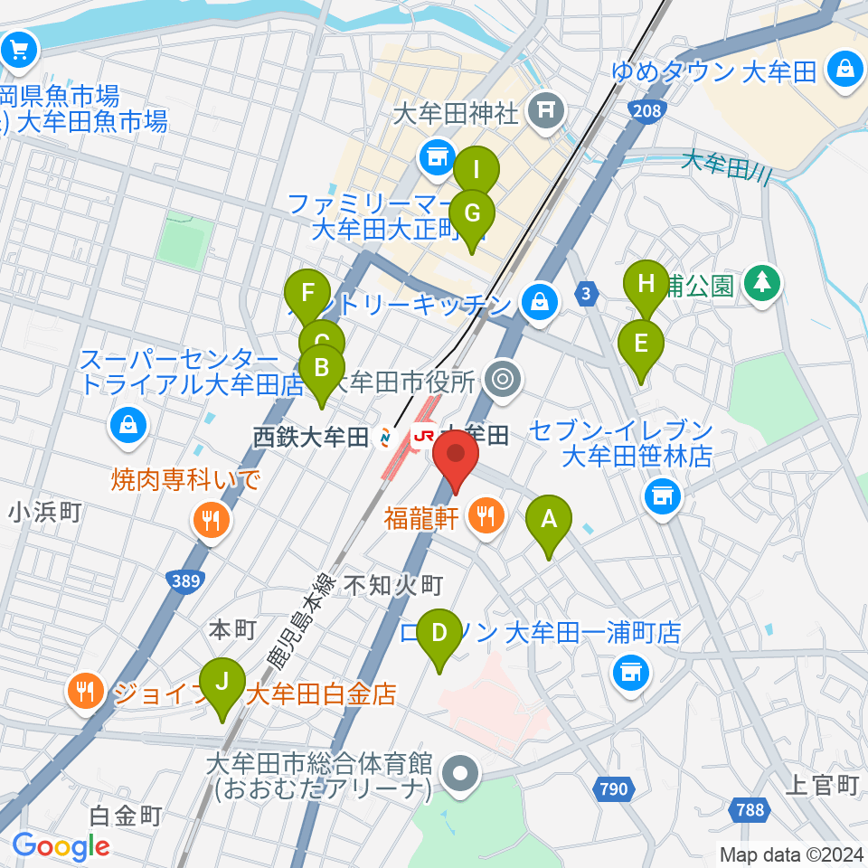 FMたんと周辺のホテル一覧地図