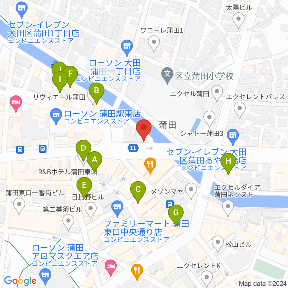 蒲田Studio80(スタジオオッタンタ)周辺のホテル一覧地図