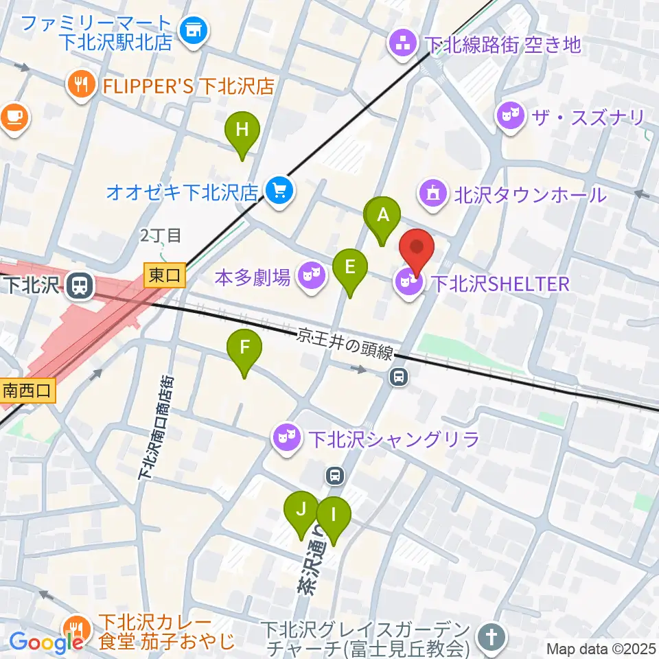 下北沢シアターミネルヴァ周辺のホテル一覧地図