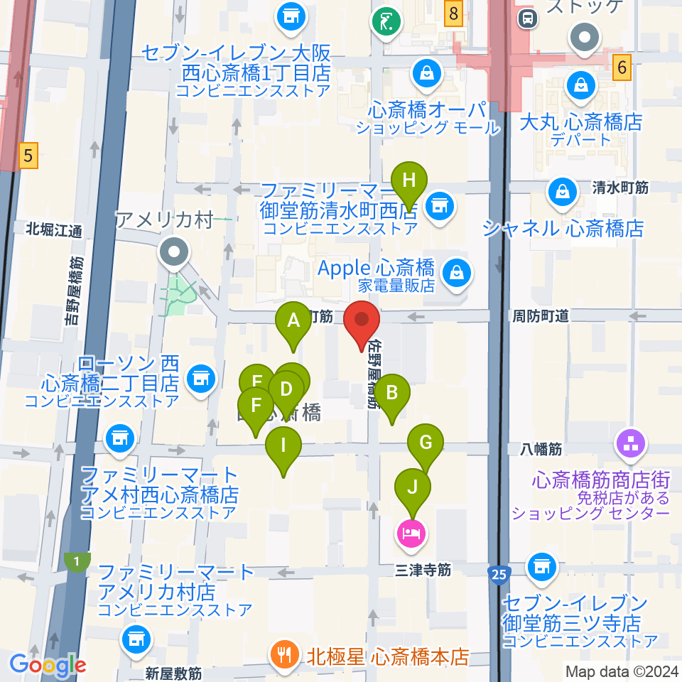 三木楽器アコースティックイン周辺のホテル一覧地図