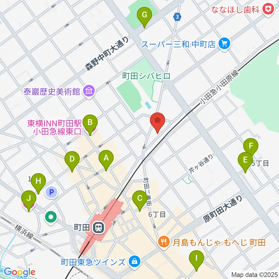 町田INTO THE BLUE周辺のホテル一覧地図