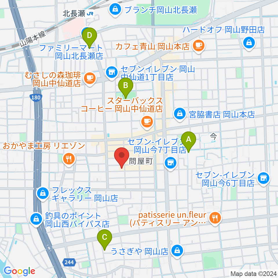 スタジオバース問屋町スタジオ周辺のホテル一覧地図