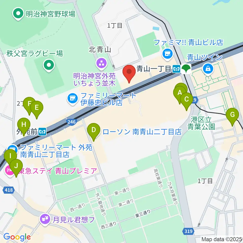 青山RizM周辺のホテル一覧地図