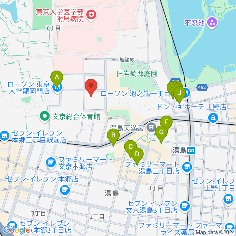 文京区青少年プラザb-lab周辺のホテル一覧地図