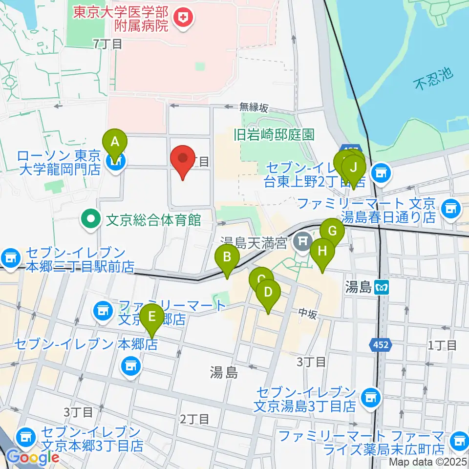 文京区青少年プラザb-lab周辺のホテル一覧地図