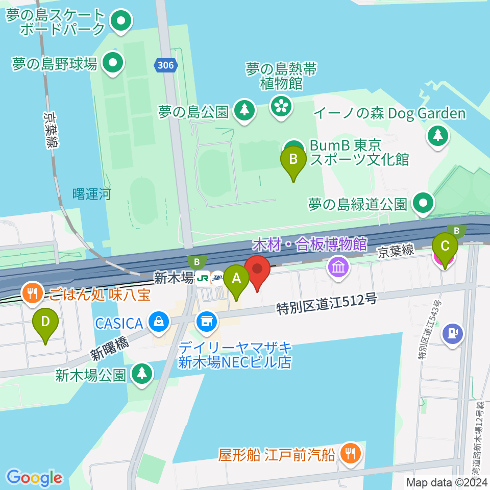 新木場1stRING周辺のホテル一覧地図